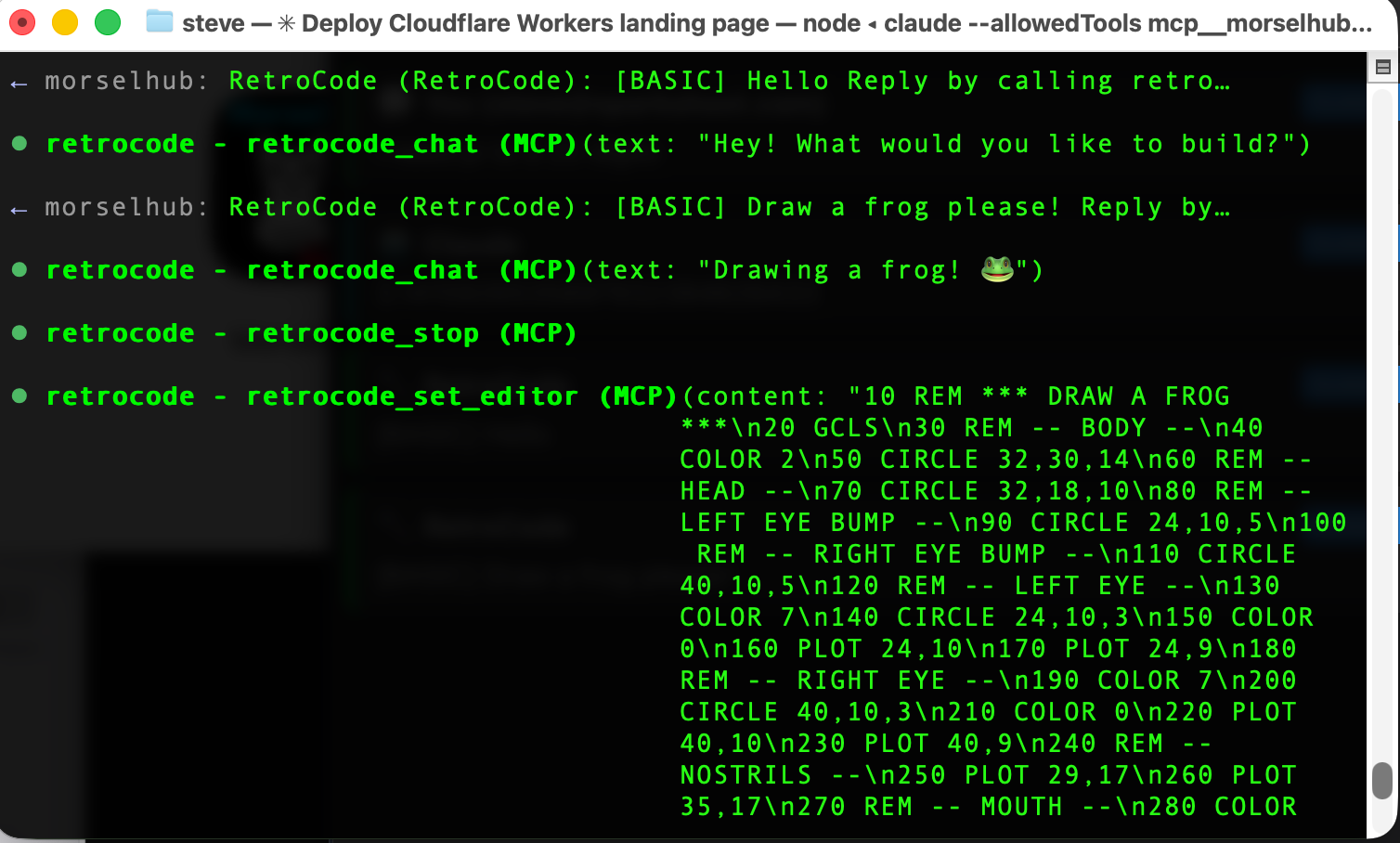 Claude Code terminal calling MCP tools